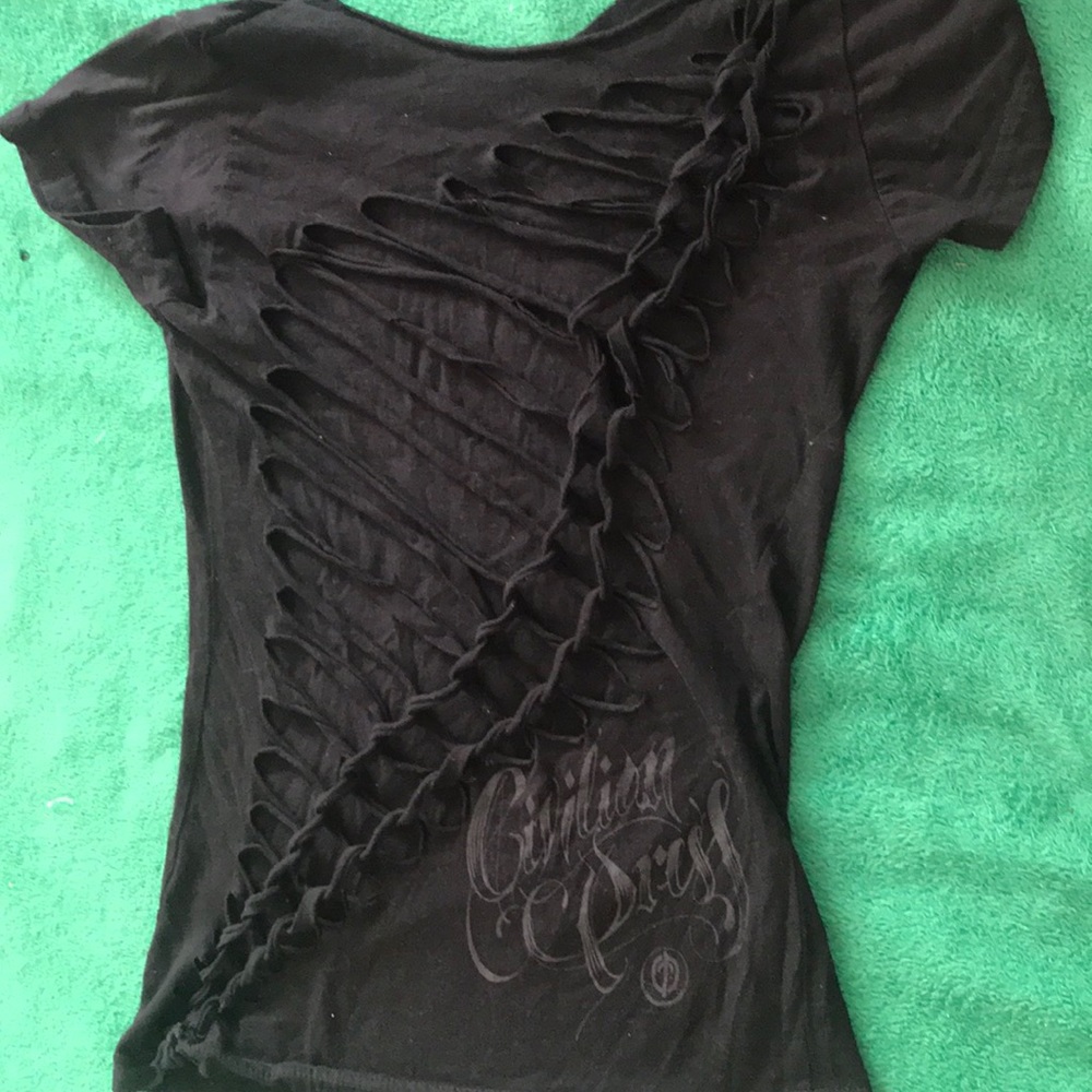 Virgin Mary sullen off the shoulder shirt